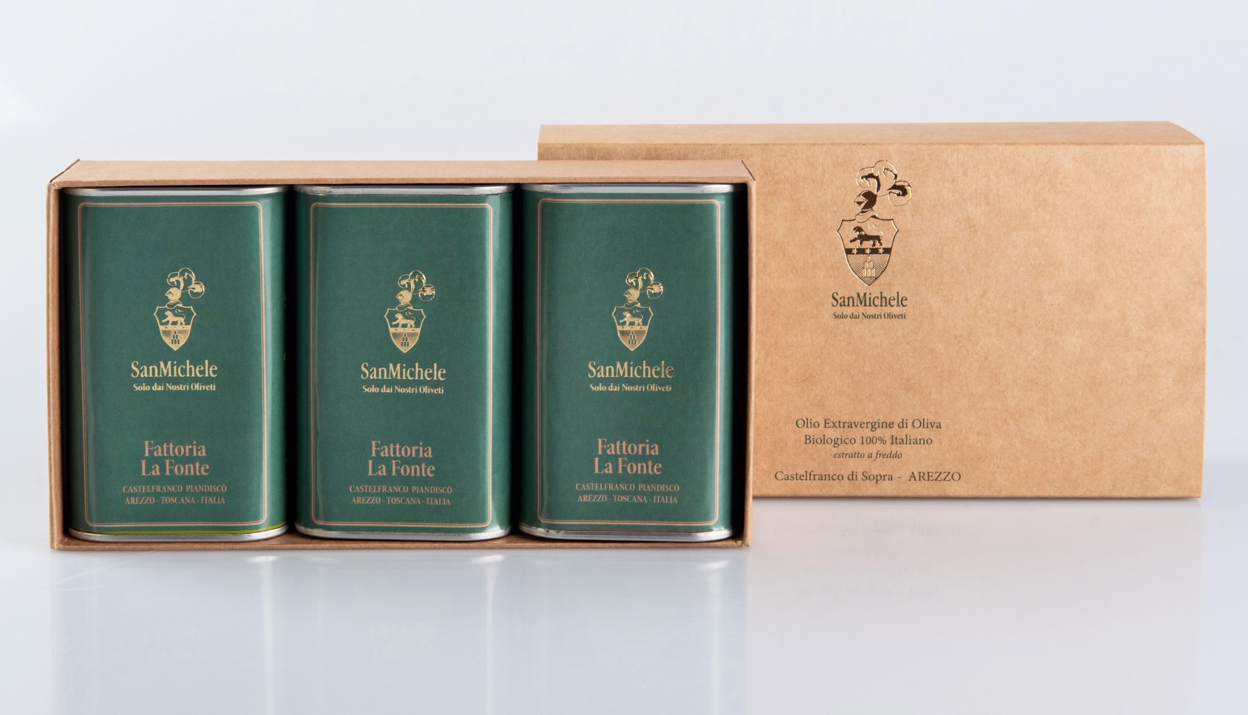 Olio Extravergine di Oliva Biologico Toscano 3 lattine da 250 ml